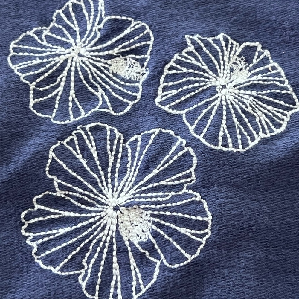 NWT Tag Aloha Co. blue hibiscus scarf - Picture 2 of 6